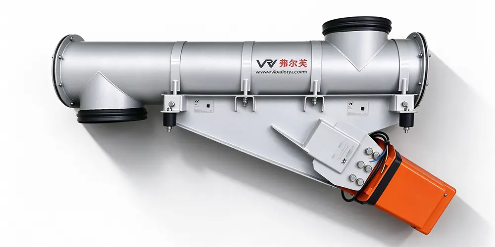 VRV enclosed tubular vibrating feeder, electromagnetic vibrator driven, sealed tube for dust-free bulk material feeding VRV enclosed tubular vibrating feeder, electromagnetic vibrator driven, sealed tube for dust-free bulk material feeding