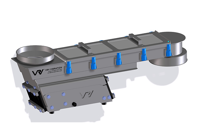 Alimentador vibratorio electromagnético de pedestal pequeño, personalizado para manipular materiales finos