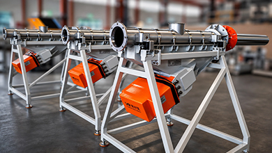 Transportador tubular vibratorio electromagnético: manipulación precisa e higiénica de materiales a granel.