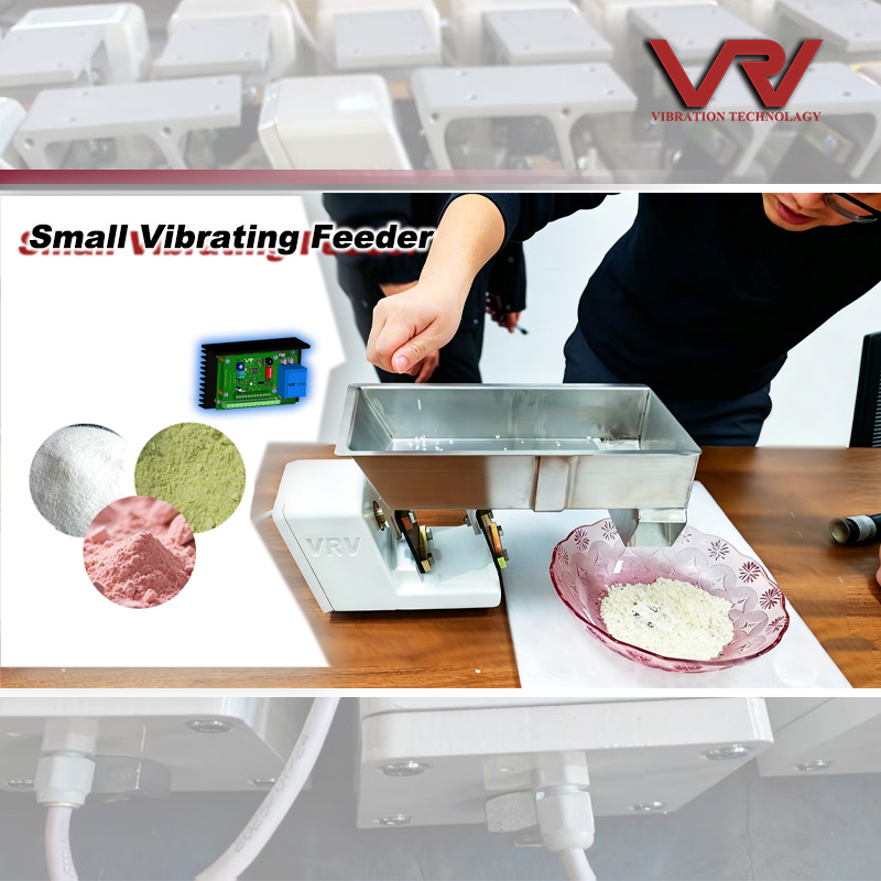 Alimentador vibratorio pequeño para alimentación precisa de polvo fino y gránulos.